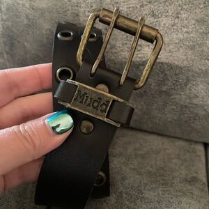 Mudd Vintage Y2K Double Grommet Brown Belt